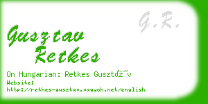 gusztav retkes business card